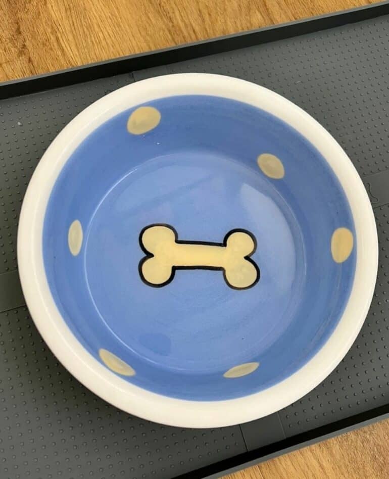 Wally’s ceramic dog bowl