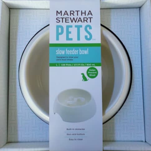 Slow Feeder Dog Bowl with Martha Stewart Label