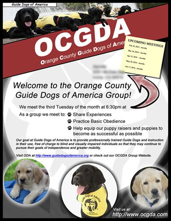 Welcome OCGDA Puppy Raiser!